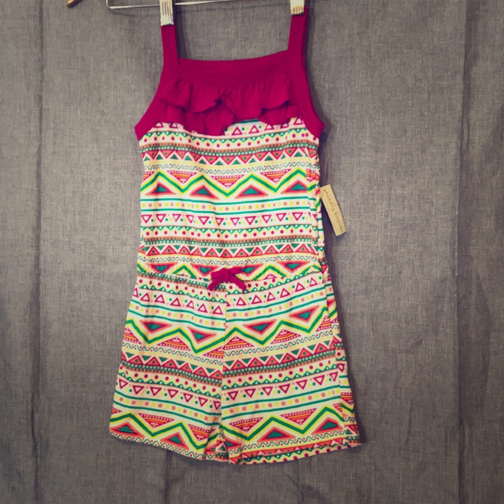 Girls Bobbie Brooks Jumpsuit- Geometric Print